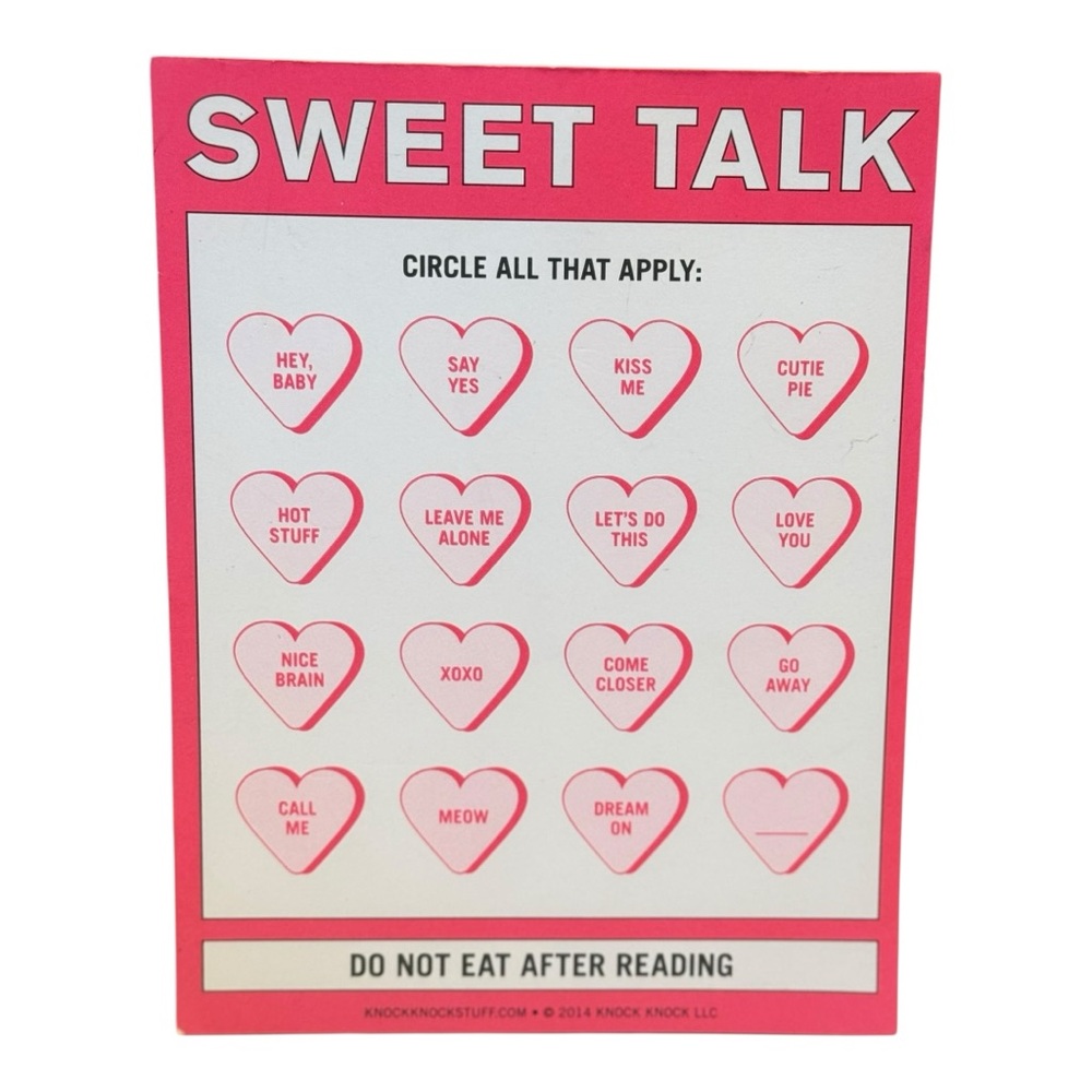 Fun Checklist Notepads- Things You Must Do To Make Me Happy & Sweet Talk - Picture 2 of 6